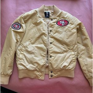 NFL team apparel bomber windbreaker jacket 49ers GO NINERS!